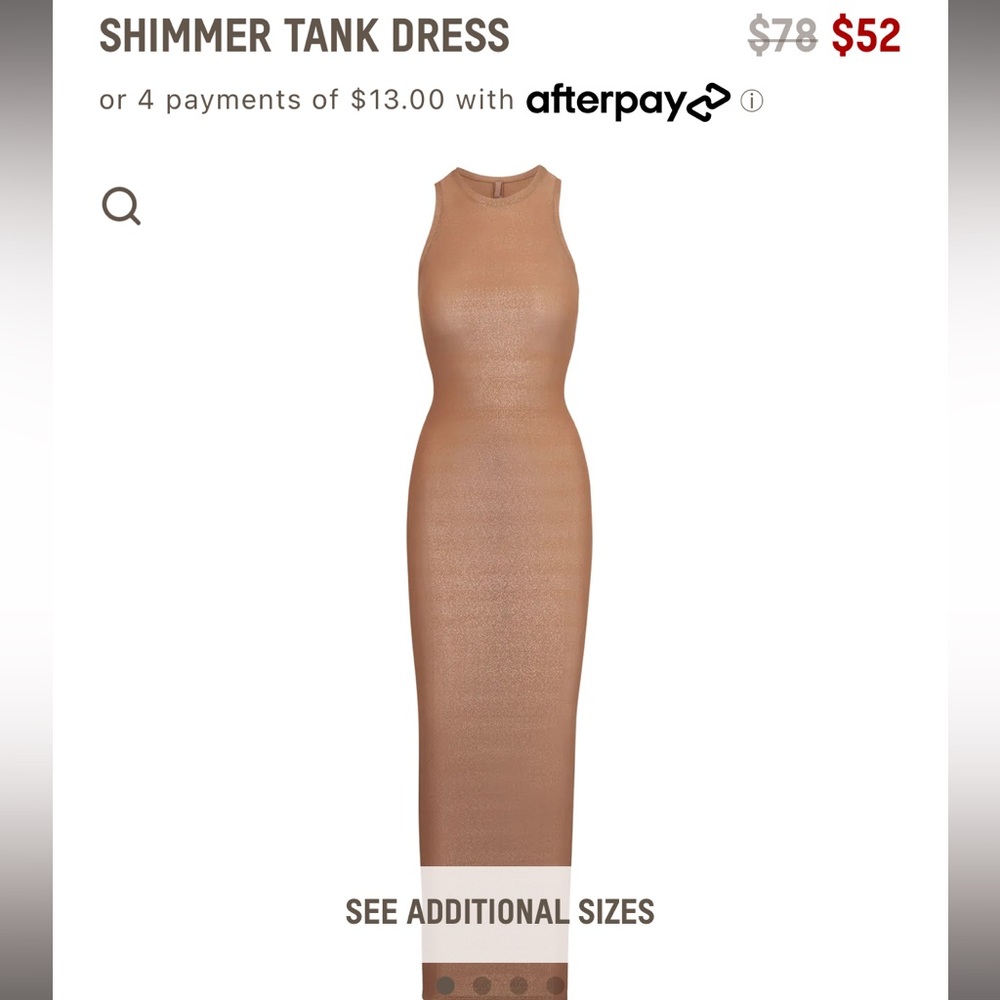 SKIMS Shimmer Tank Dress